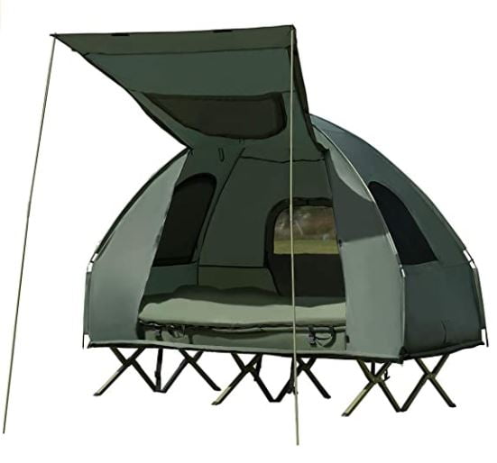 2 person camping cot: Tangkula 2-Person Outdoor Camping Tent Cot