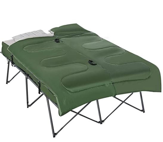 2 person camping cot: Outsunny 2-Person Folding Camping Cot