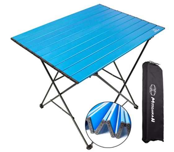 camper folding table: MSSOHKAN Camping Table Folding Portable