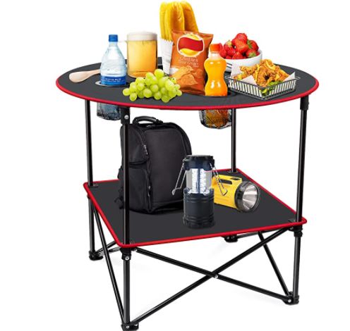 camper folding table: Portable Camping Table Folding Picnic Tables